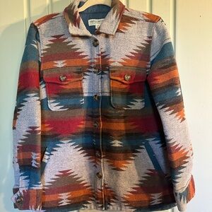 Idyllwind Multicolor Aztec Shirt Jacket size small women’s